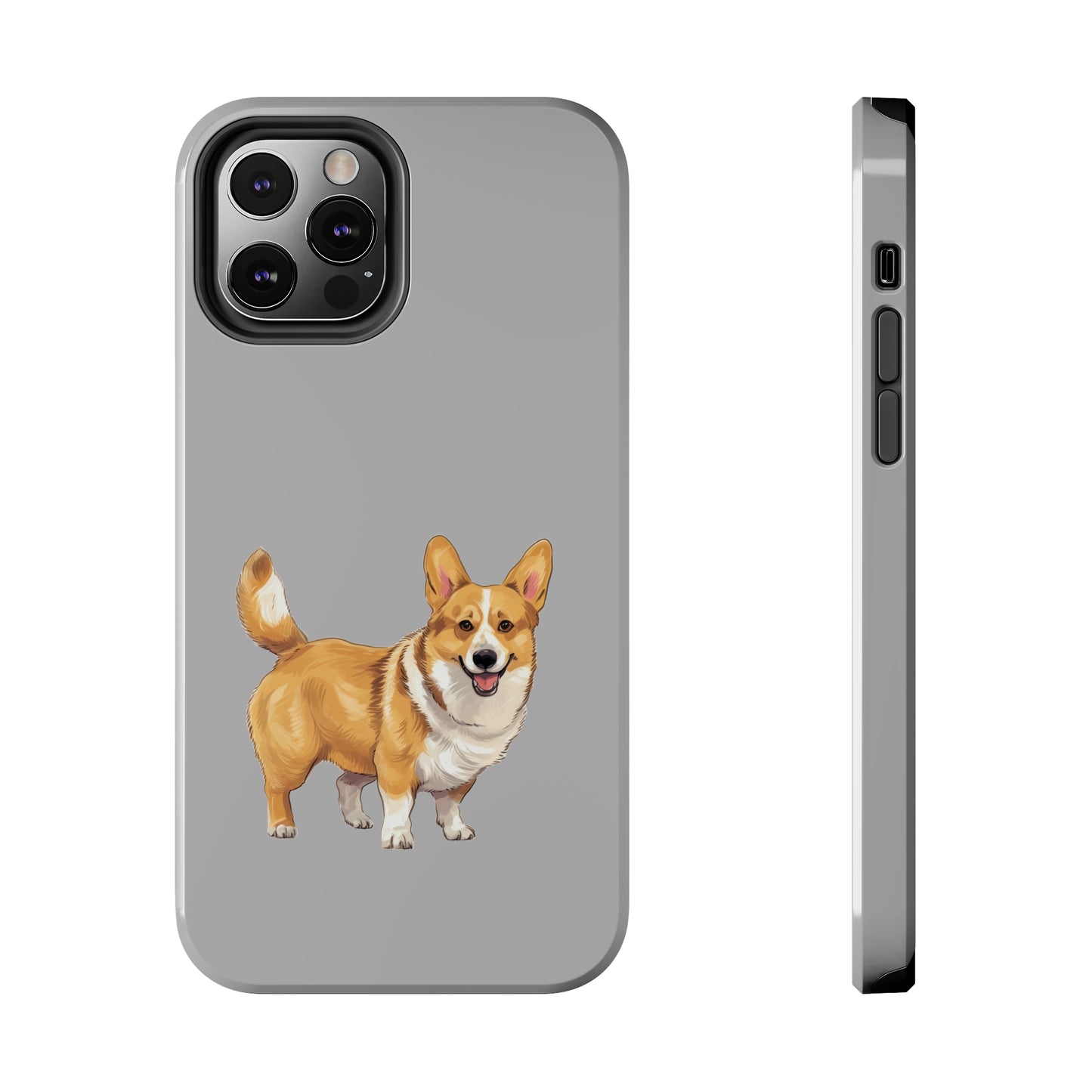 Light Grey Corgi Tough Phone Case