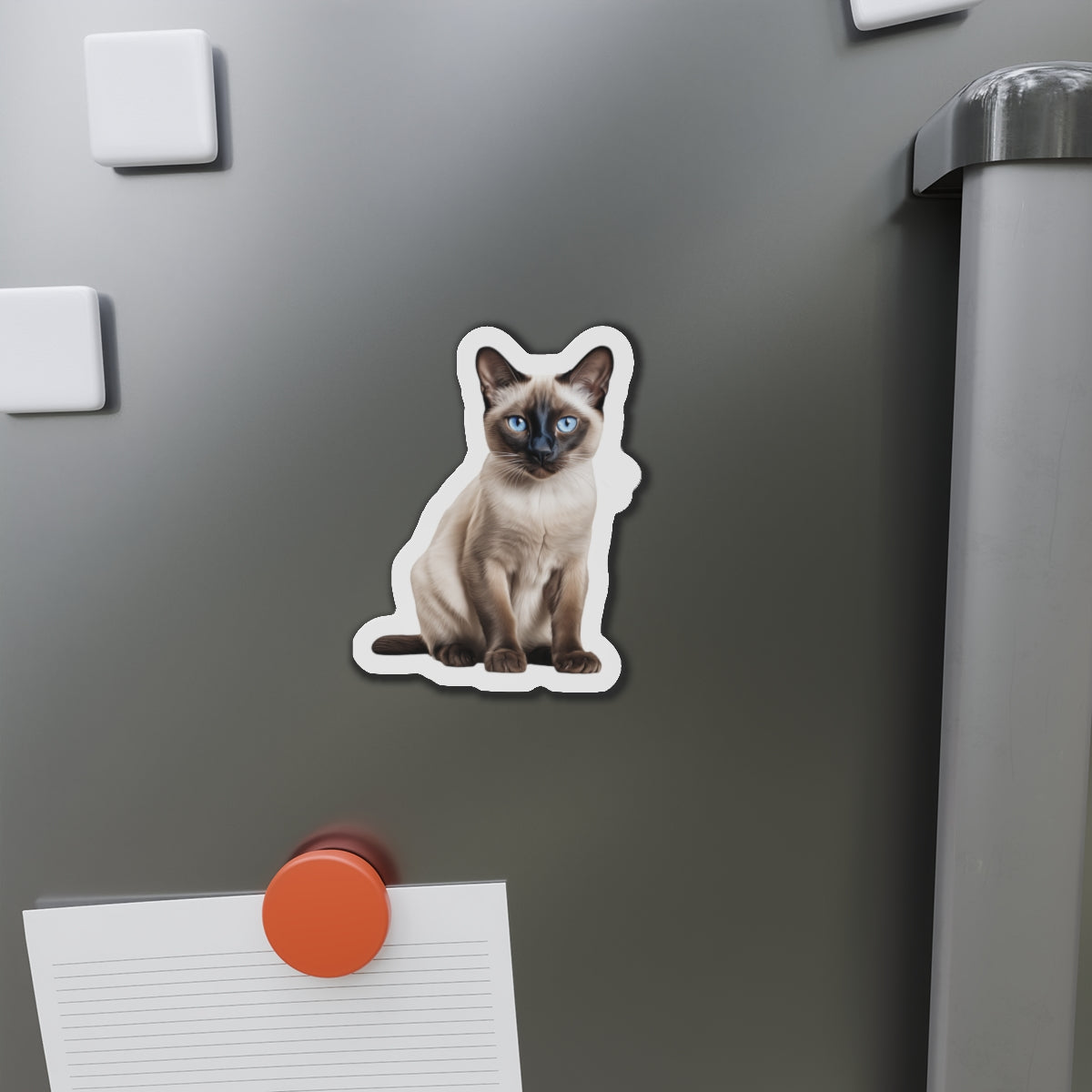 Siamese Magnet, Fridge Magnet, Cute Cat Magnet, Animal Lover Gift, Pet Owner Decor, Feline Kitchen Decor