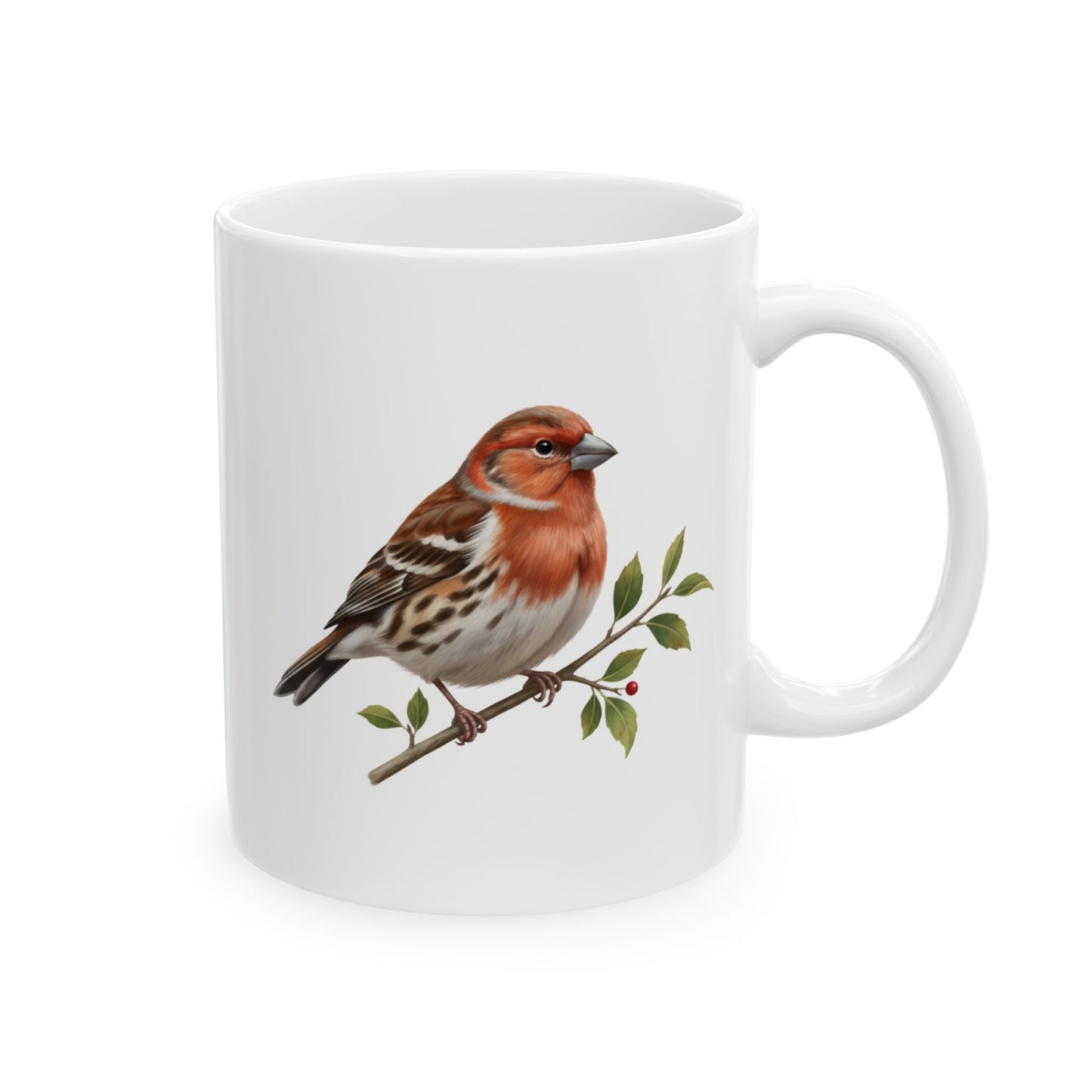 Finch Mug - Bird Lover Gift, Ceramic Coffee Cup, Animal Print Tea Mug, Nature Inspired Drinkware, Wildlife Enthusiast Present