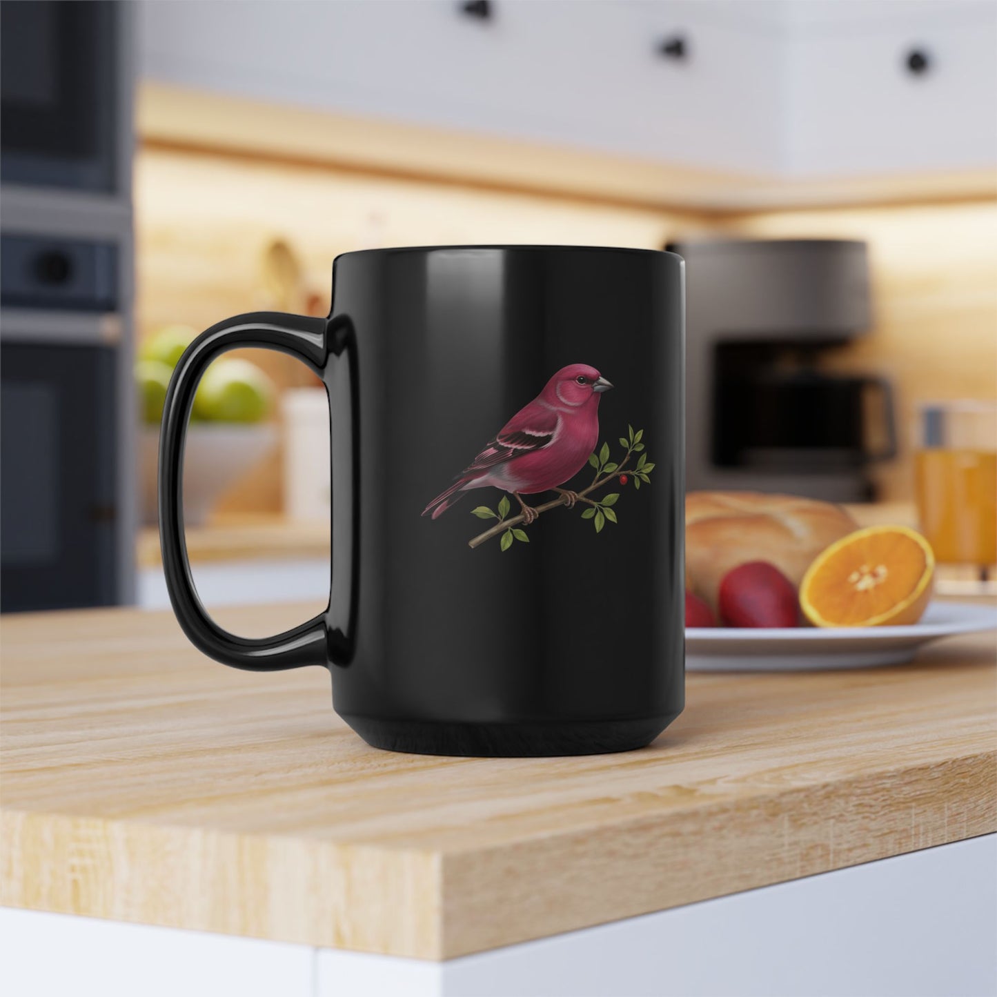 Bird Lover Mug, Finch Ceramic Cup, Nature Enthusiast Drinkware, Gift for Bird Watcher, Wildlife Coffee Mug