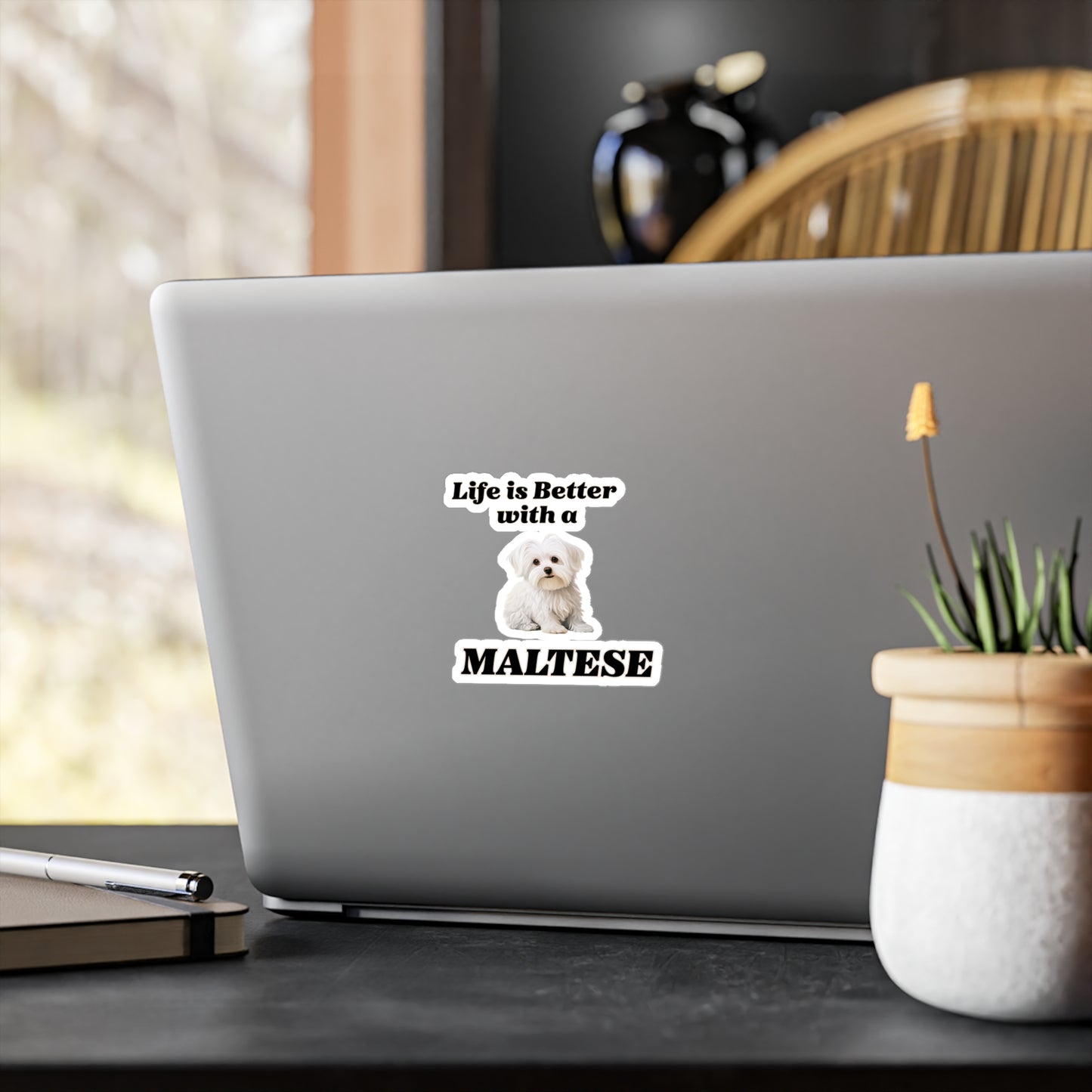 Maltese Sticker - Vinyl Dog Decals