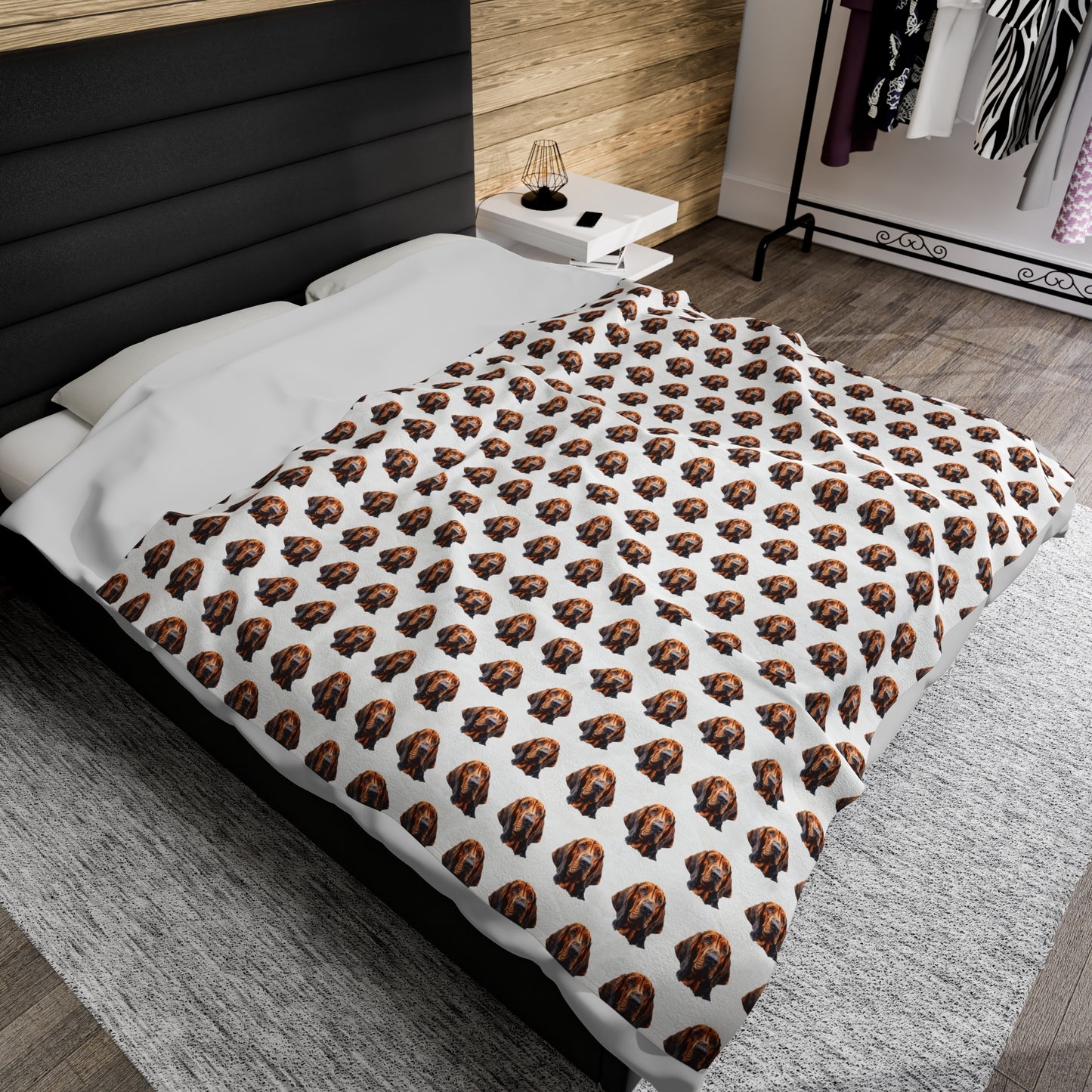 Bloodhound Velveteen Plush Blanket