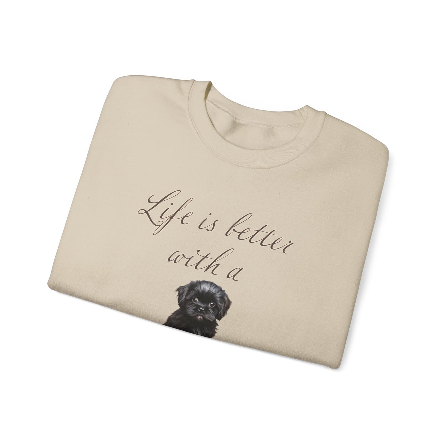 Life is Better with a Shih Tzu Unisex Heavy Blend™ Crewneck Sweatshirt
