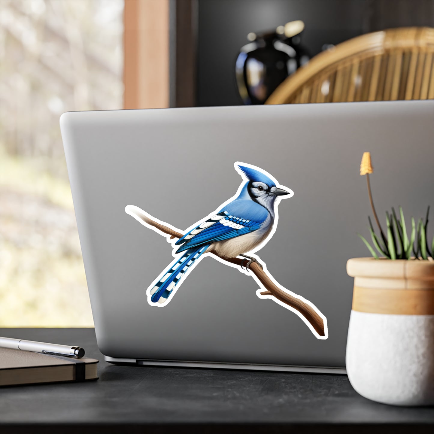 Blue Jay Sticker - Waterproof Bird Decal