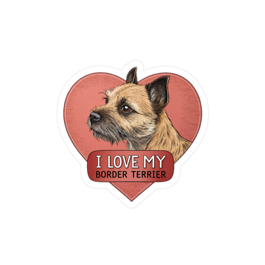 Border Terrier Kiss-Cut Vinyl Decals Stickers, Dog Lover Gift, Car Decals, Laptop Stickers, Pet Owner Gift, Animal Lover Decor