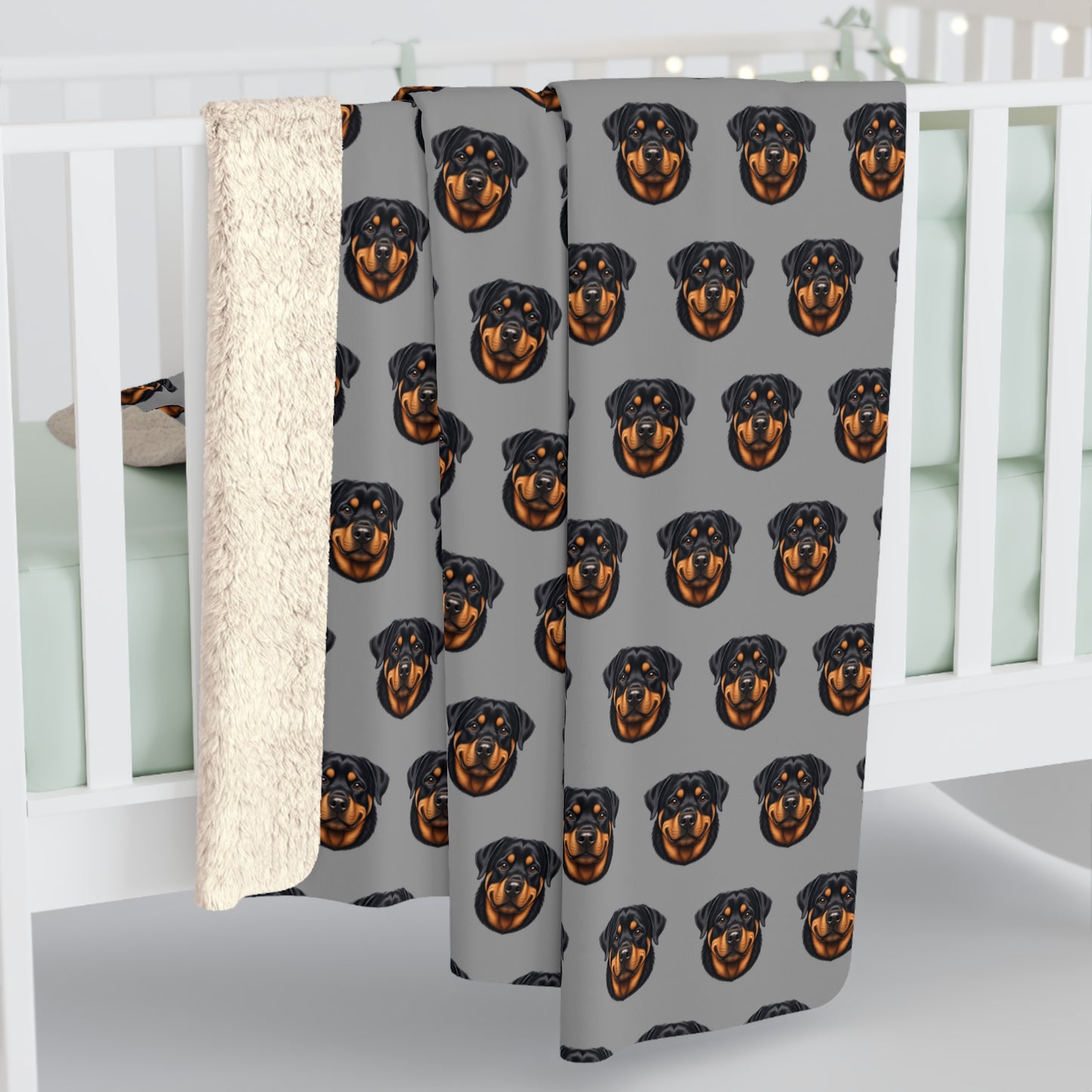 Grey Rottweiler Blanket | Dog Lover Gift