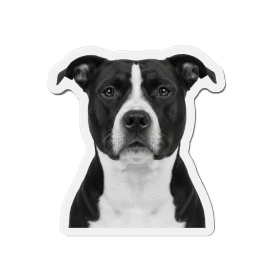 Pit Bull Die-Cut Magnet, Pet Lover Fridge Magnet, Animal Car Magnet, Cute Dog Kitchen Decor, Bull Terrier Gift