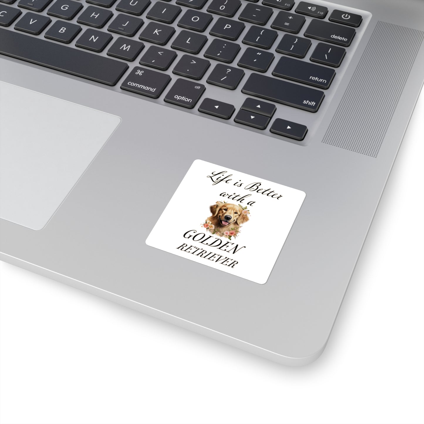 Life is Better with a Golden Retriever Square Stickers