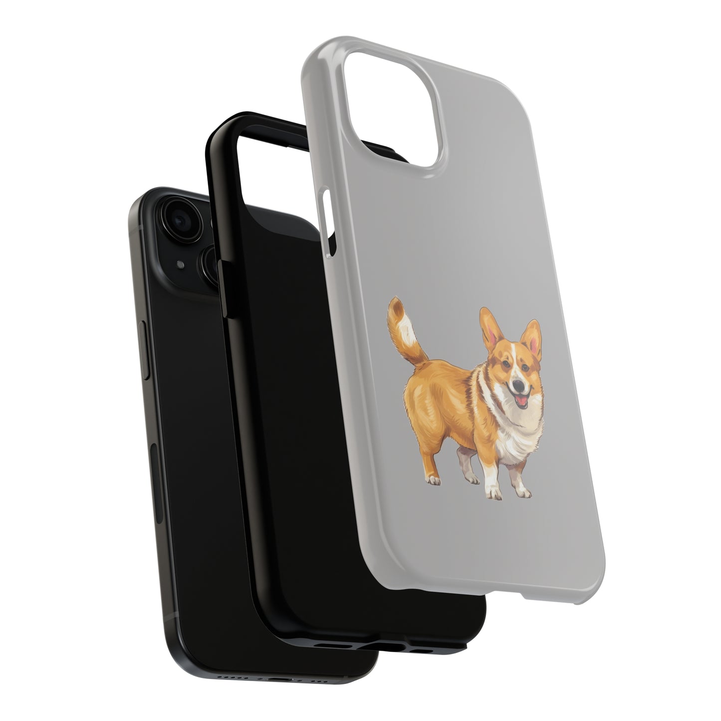 Light Grey Corgi Tough Phone Case