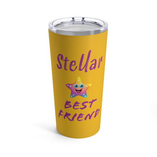 Yellow Stellar Best Friend Stainless Steel Tumbler 20oz Best Friend Travel Mug