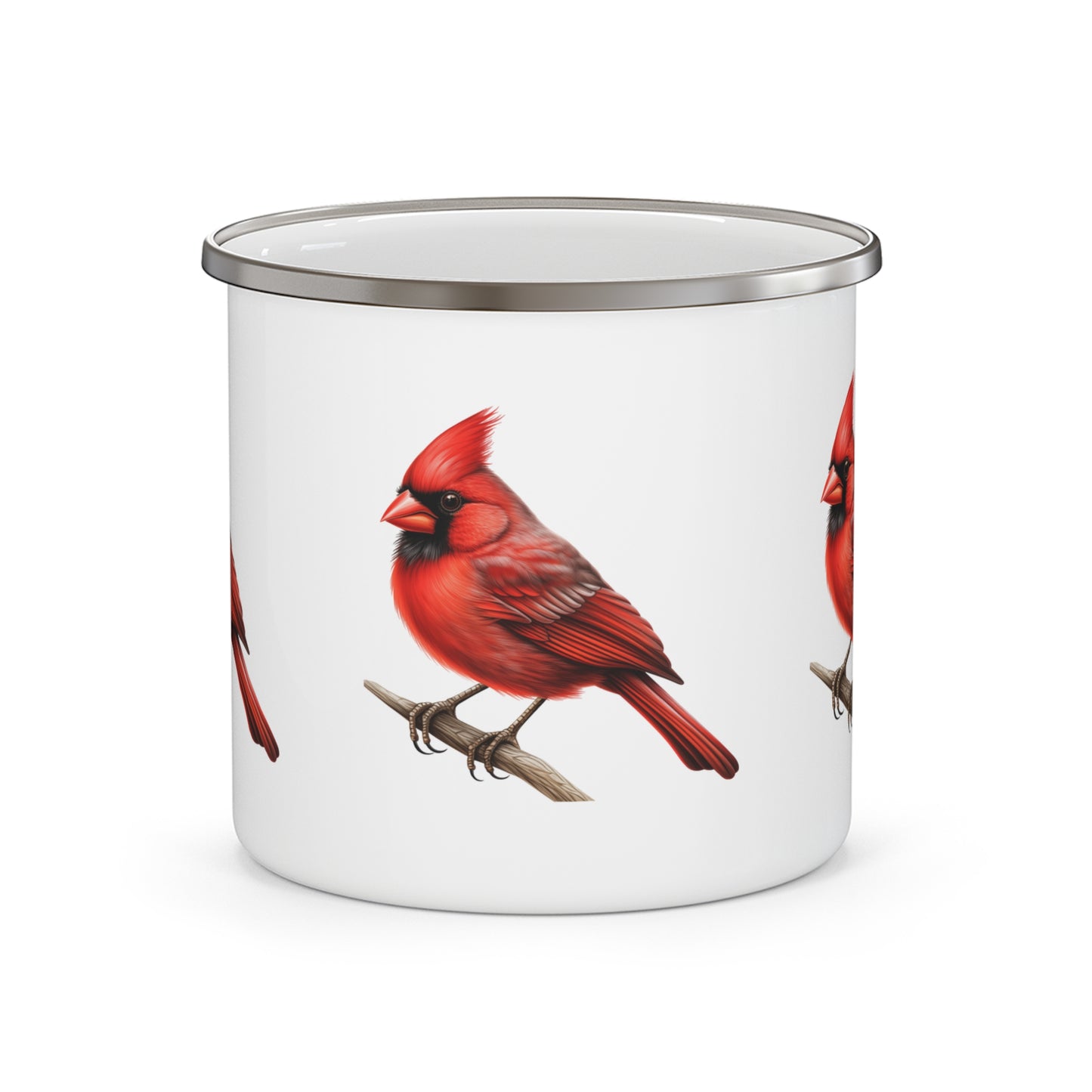 Cardinal Enamel Camping Mug - Bird Lover Gift