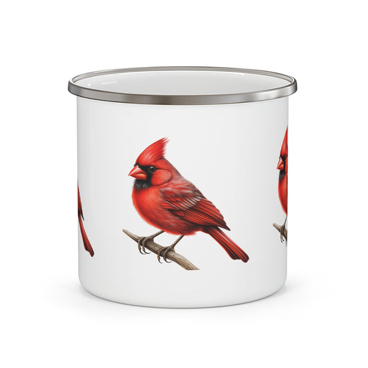 Cardinal Enamel Camping Mug - Bird Lover Gift