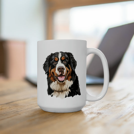 Bernese Mountain Dog Mug 15oz, Gift for Dog Mom