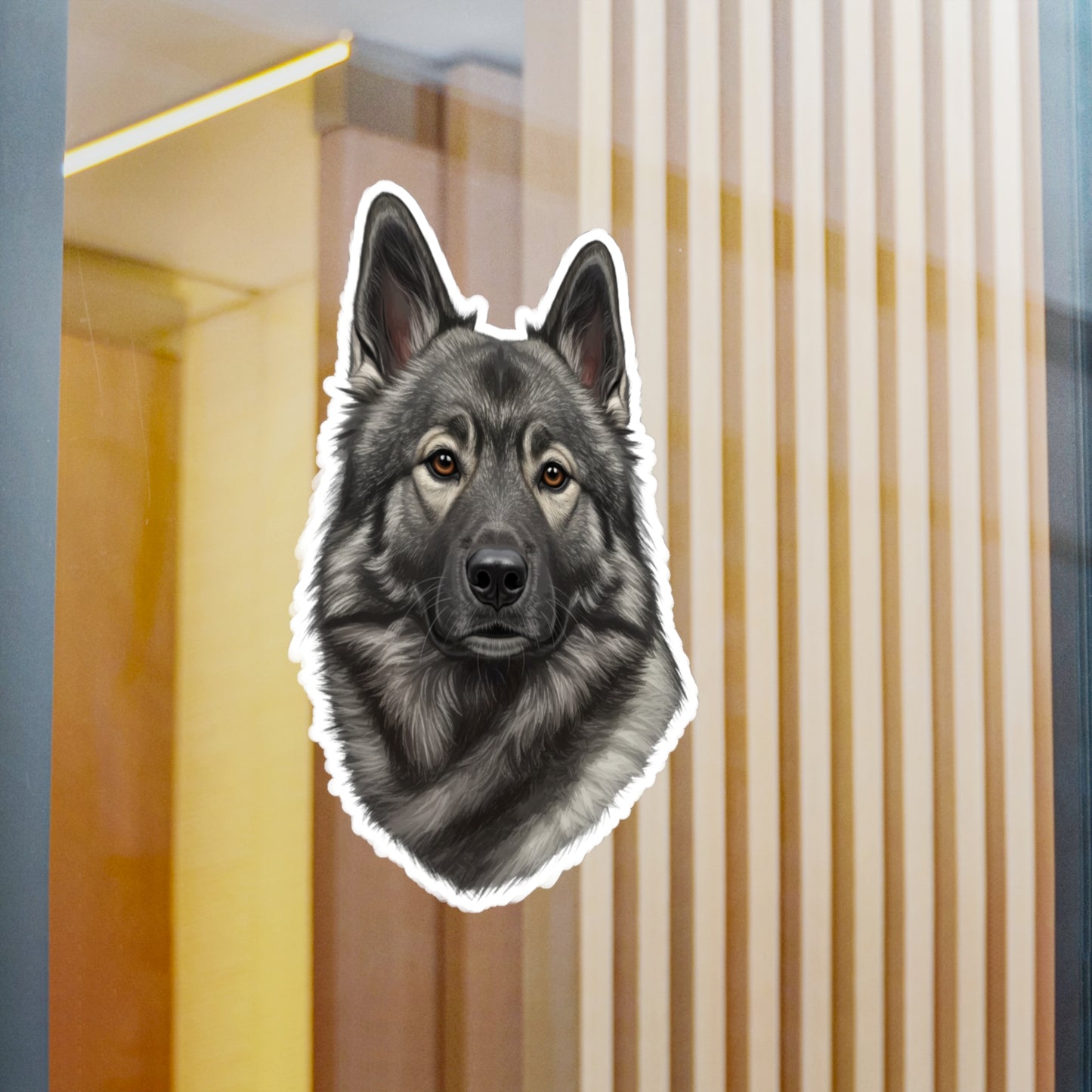 Norwegian Elkhound Vinyl Decal, Sticker for Dog Lovers, Pet Owner Gift, Car Decal, Laptop Sticker, Animal Lover Gift