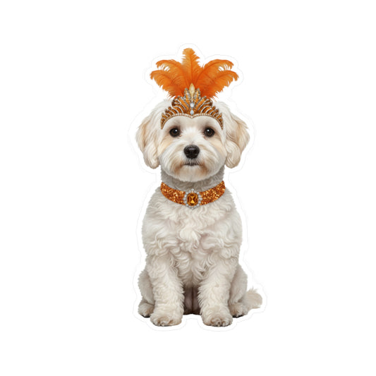 Showgirl Maltipoo Sticker - Waterproof Dog Decal