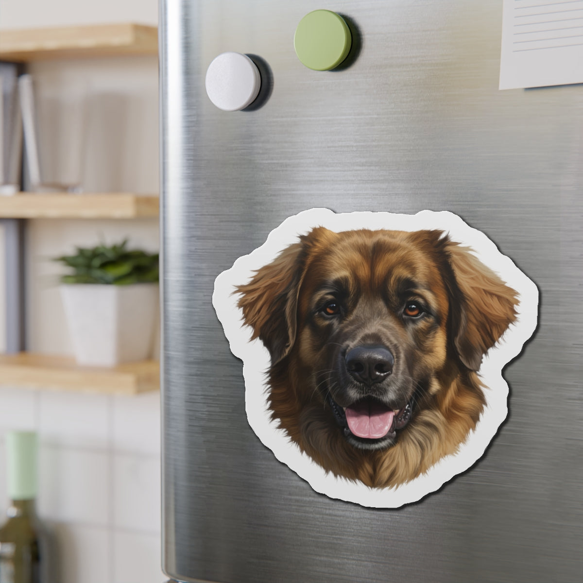Leonberger Die-Cut Magnet - Dog Lover Gift, Fridge Magnet, Animal Lover Decor, Cute Puppy Magnet, Pet Owner Gift