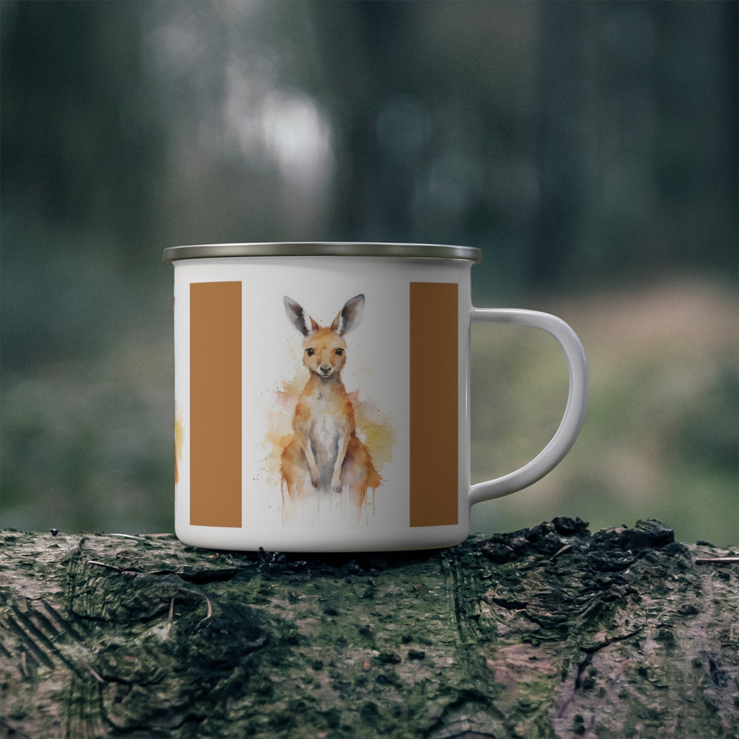 Kangaroo Enamel Camping Mug