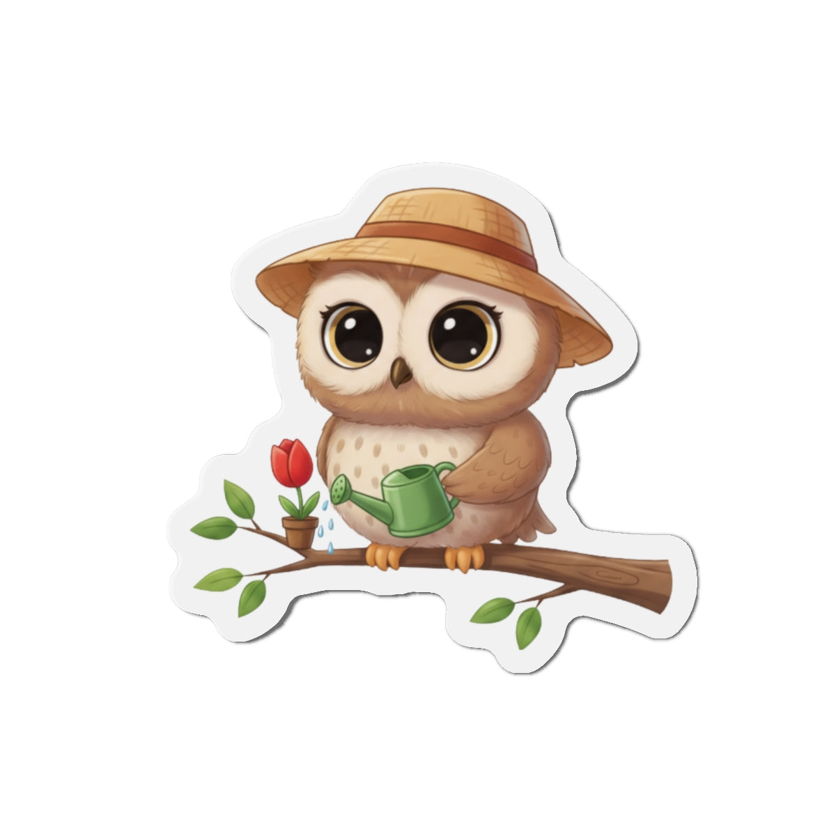 Gardener Owl Magnet - Bird Lover Gift
