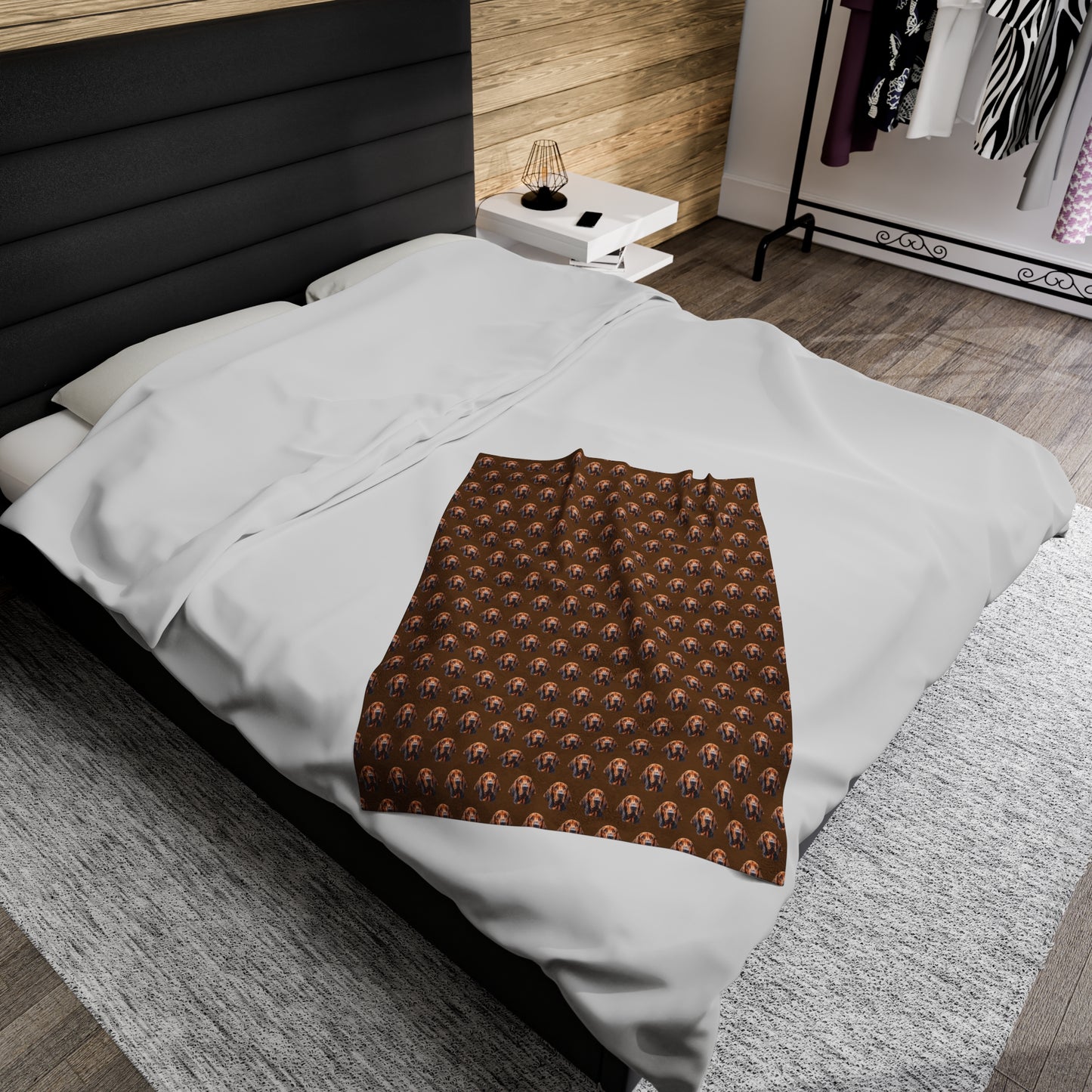 Bloodhound Velveteen Plush Blanket