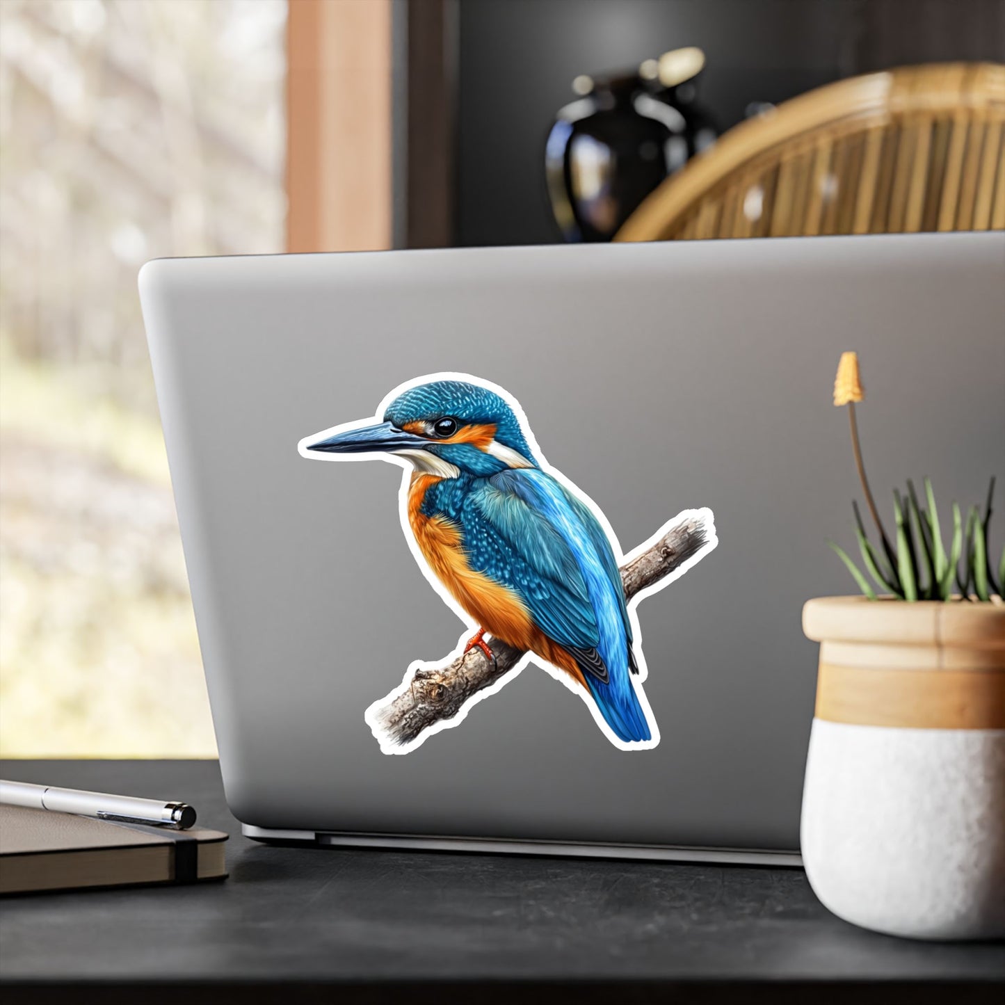 Kingfisher Sticker - Nature Lover Vinyl Decal, Bird Enthusiast Laptop Sticker, Wildlife Water Bottle Decoration, Animal Theme Car Decal,