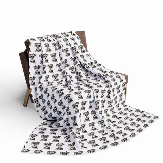 Schnauzer Blanket - Arctic Fleece Dog Throw - Gift for Dog Mom - Pet Decor