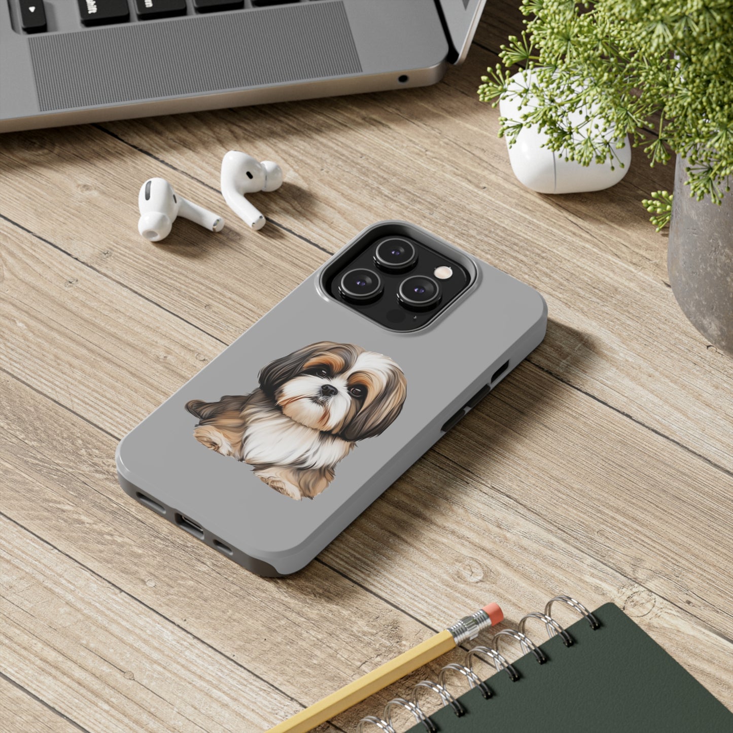 Light Grey Shih Tzu Tough Phone Case