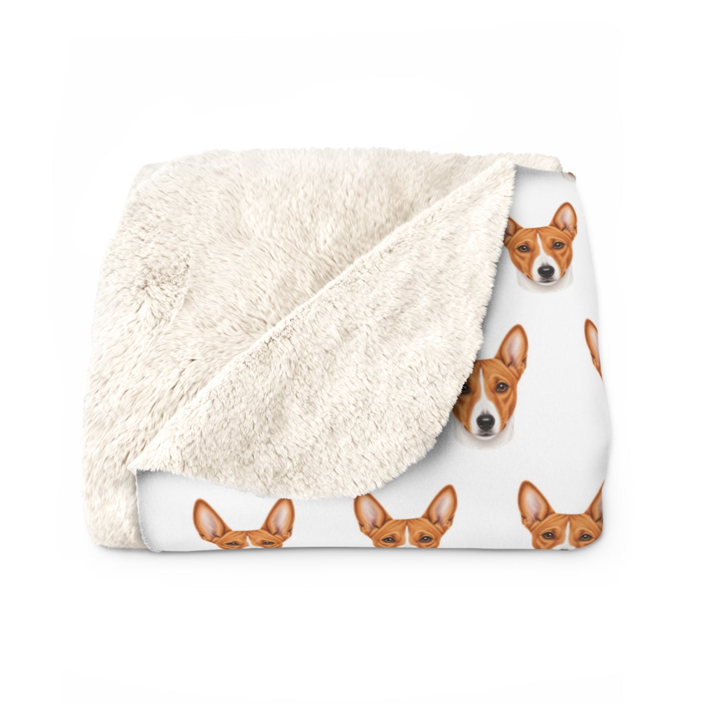 Basenji Sherpa Fleece Blanket - Dog Lover Gift