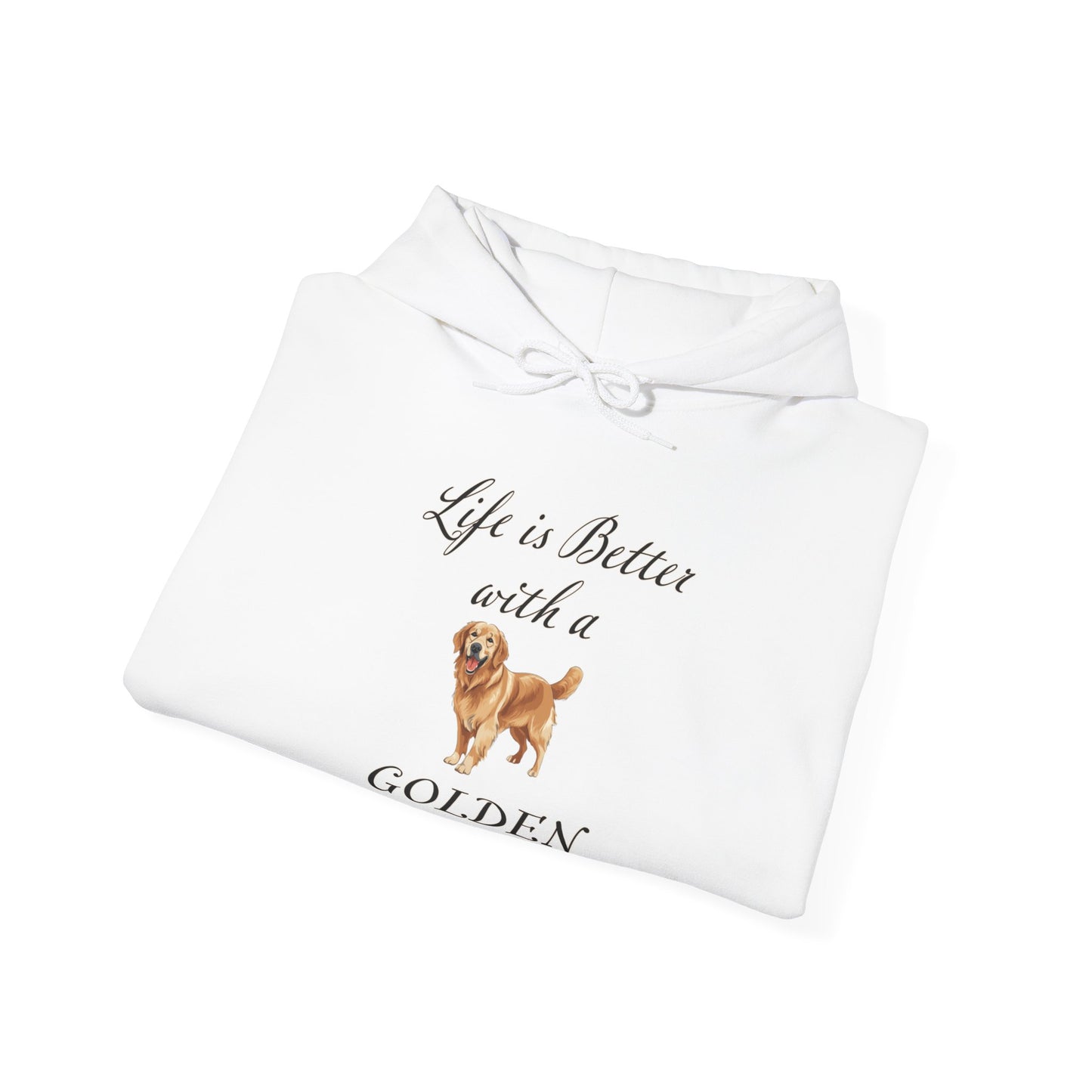 Life is Better with a Golden Retriever Unisex Heavy Blend Hooded Sweatshirt