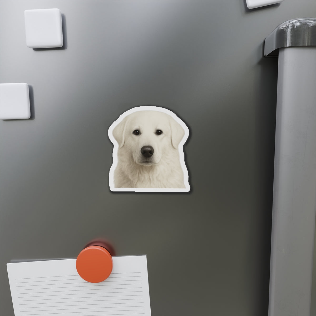 Akbash Die-Cut Magnet, Fridge Magnet, Cute Dog Magnet, Animal Lover Gift, Pet Owner Decor, Kitchen Decor