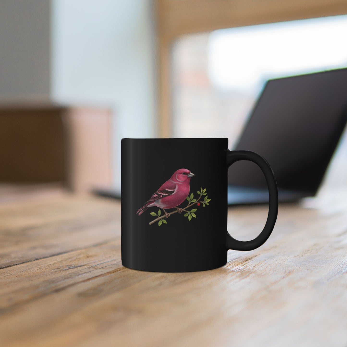 Bird Lover Mug, Finch Ceramic Cup, Nature Enthusiast Drinkware, Gift for Bird Watcher, Wildlife Coffee Mug
