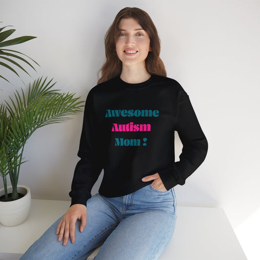 Awesome Autism Mom Unisex Heavy Blend™ Crewneck Sweatshirt