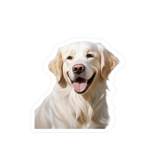 White Golden Retriever Sticker - Dog Vinyl Decals