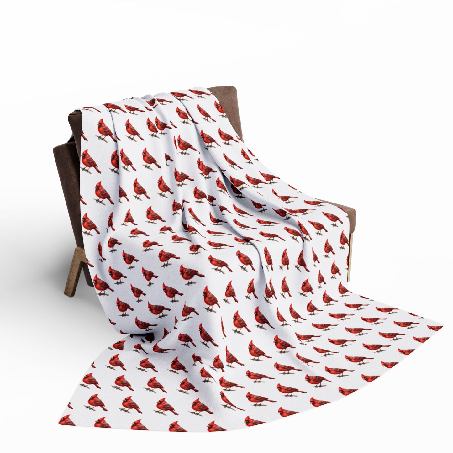 Cardinal Blanket - Bird Lover Gift - Arctic Fleece