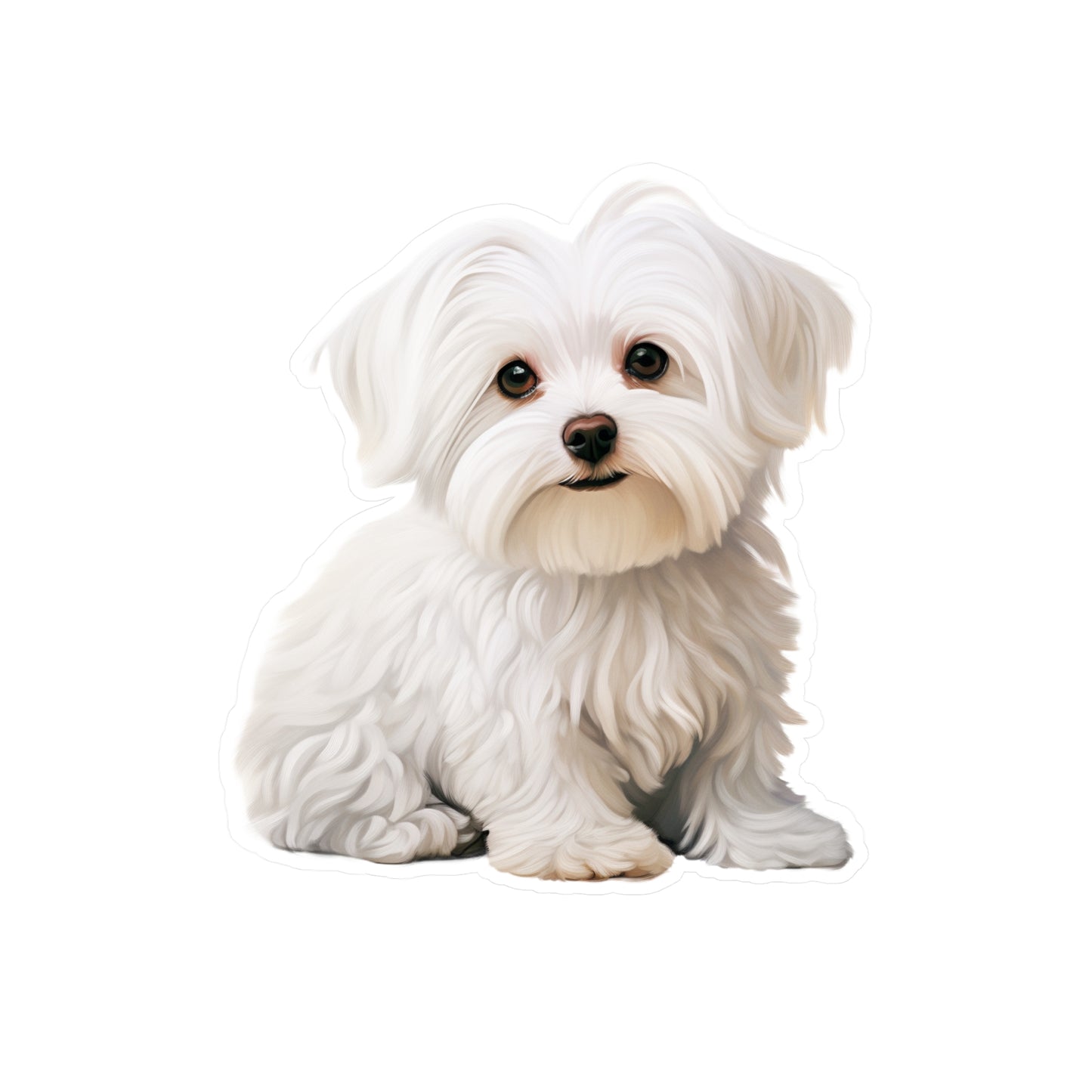 Maltese Sticker - Vinyl Dog Decals