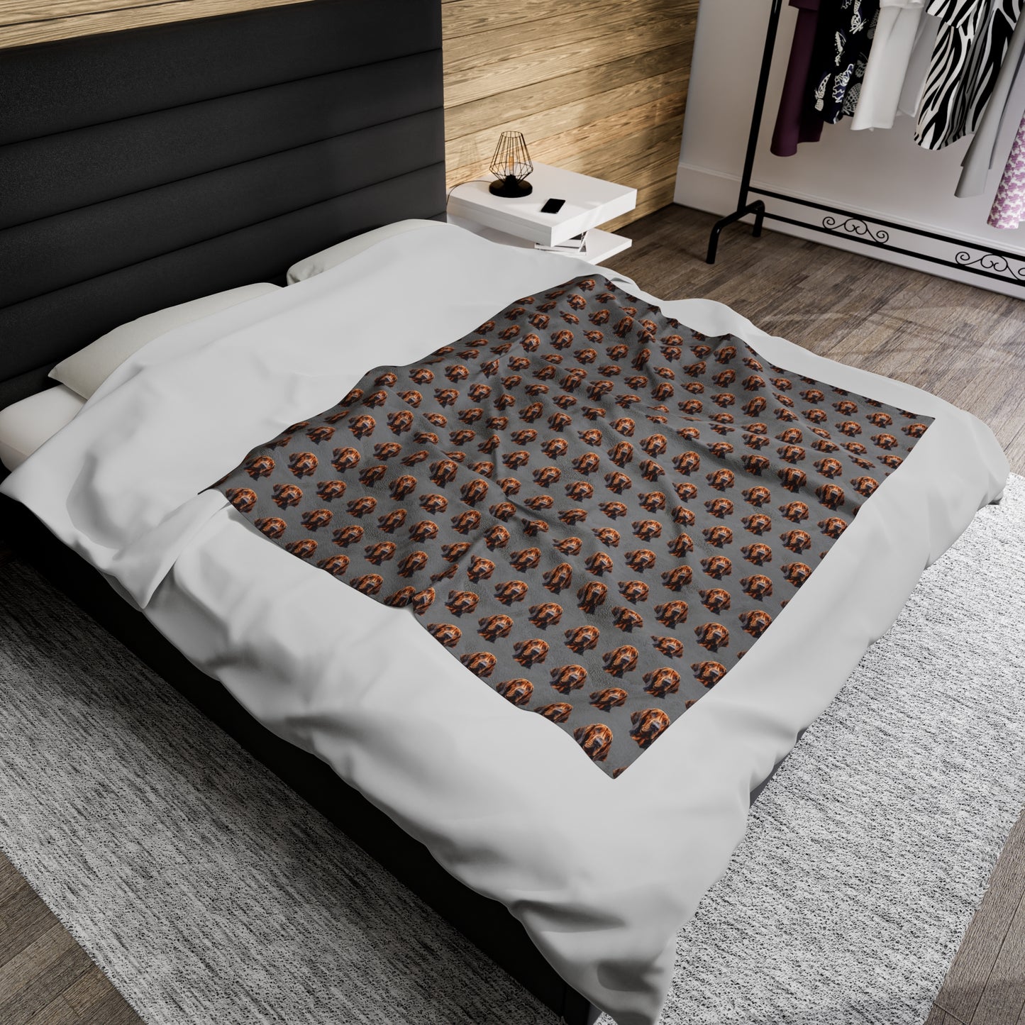 Bloodhound Velveteen Plush Blanket