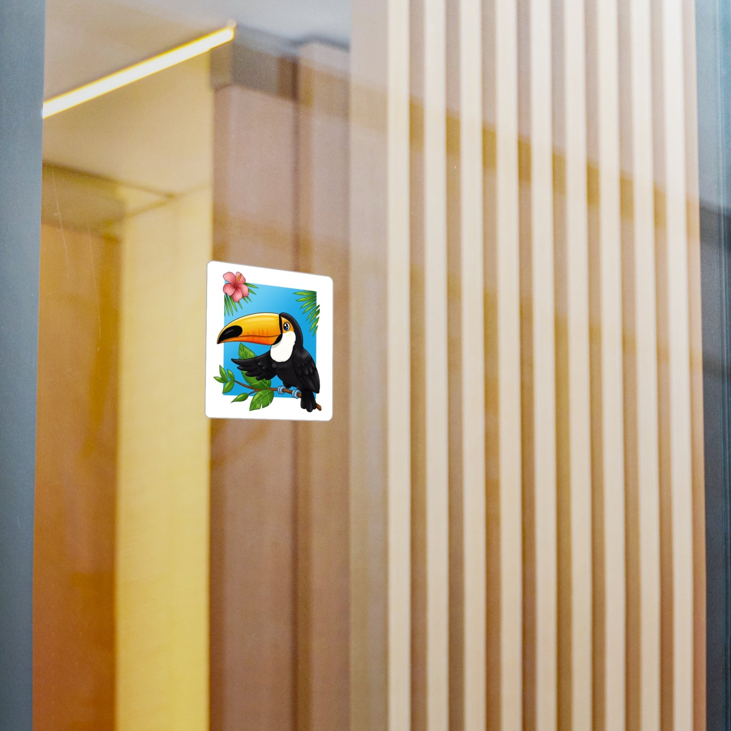 Toucan Sticker, Tropical Decal, Bird Vinyl Sticker, Nature Laptop Decal, Car Decal, Water Bottle Sticker