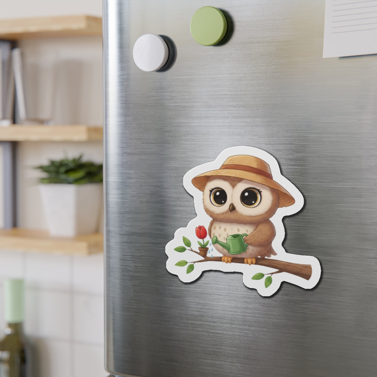 Gardener Owl Magnet - Bird Lover Gift