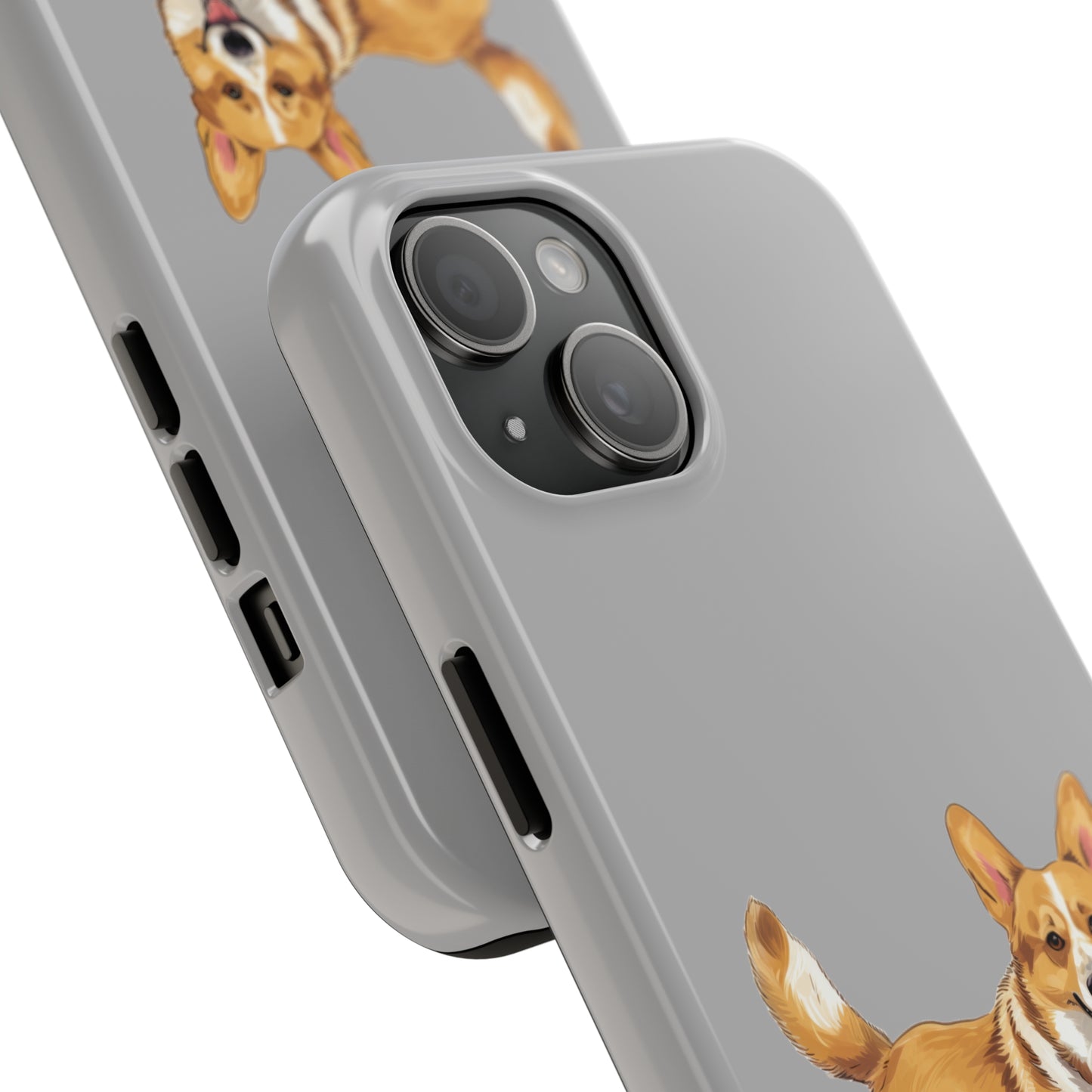 Light Grey Corgi Tough Phone Case