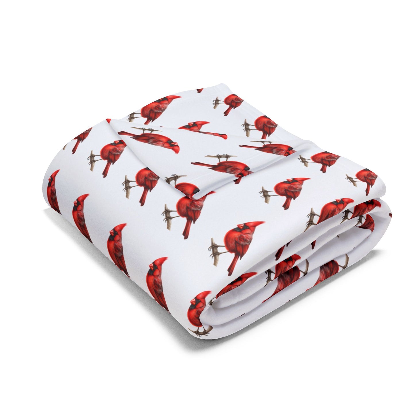 Cardinal Blanket - Bird Lover Gift - Arctic Fleece