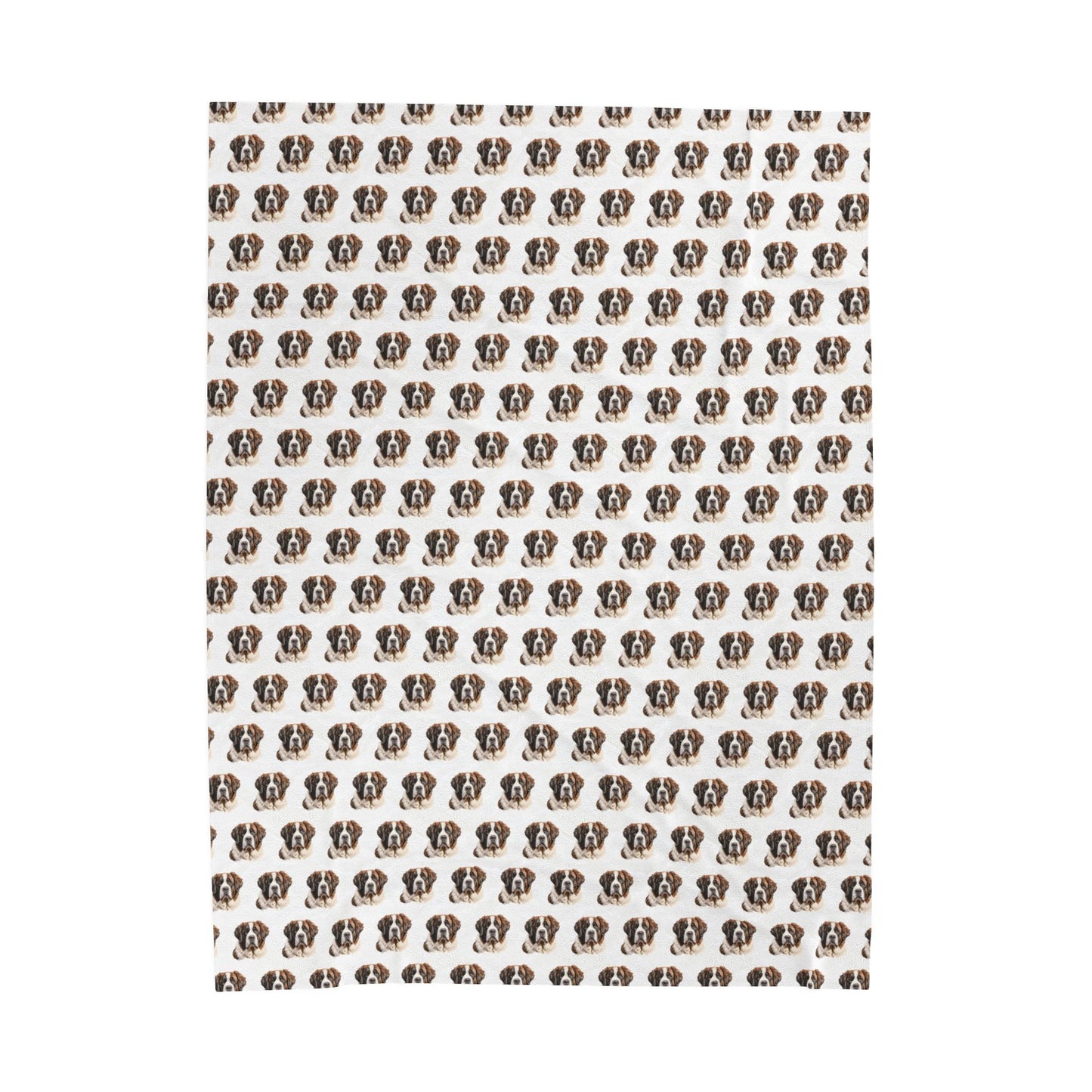 St. Bernard Blanket (Velveteen Plush, White)