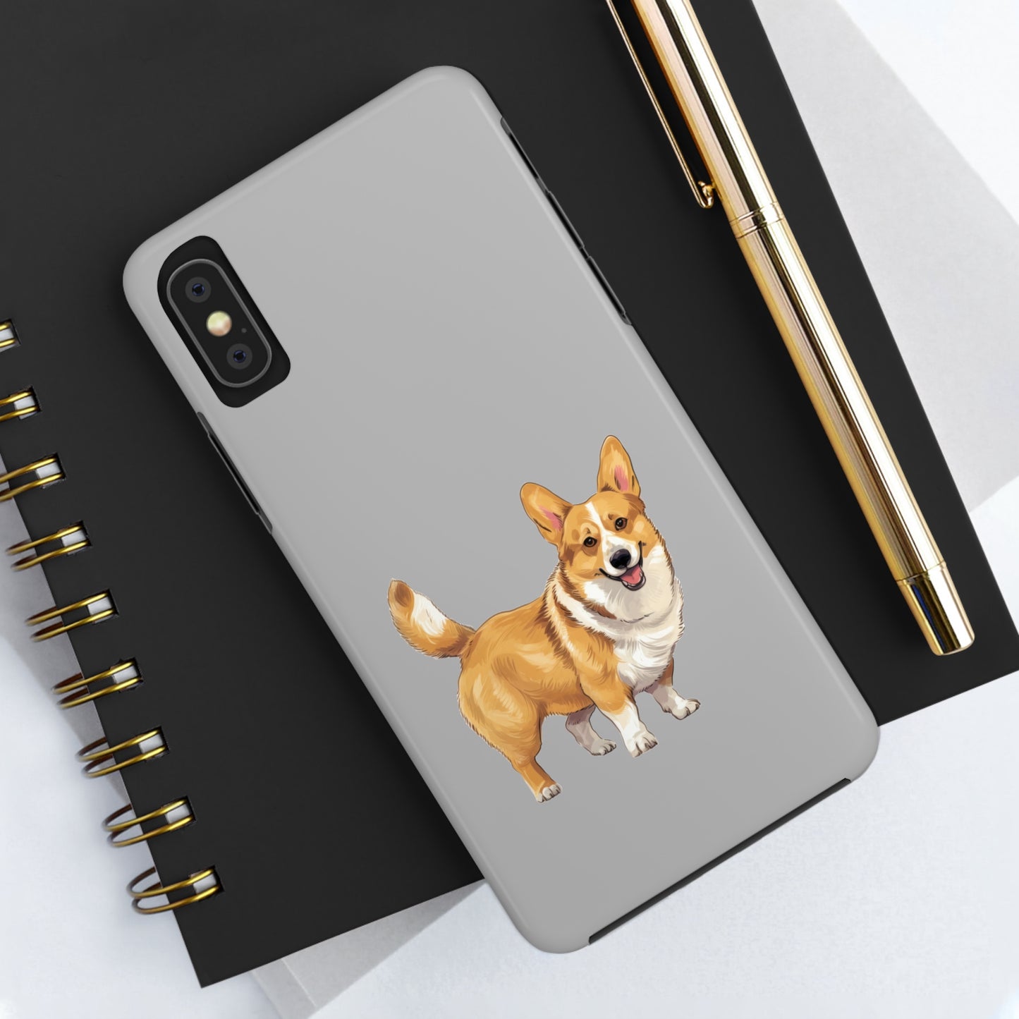 Light Grey Corgi Tough Phone Case