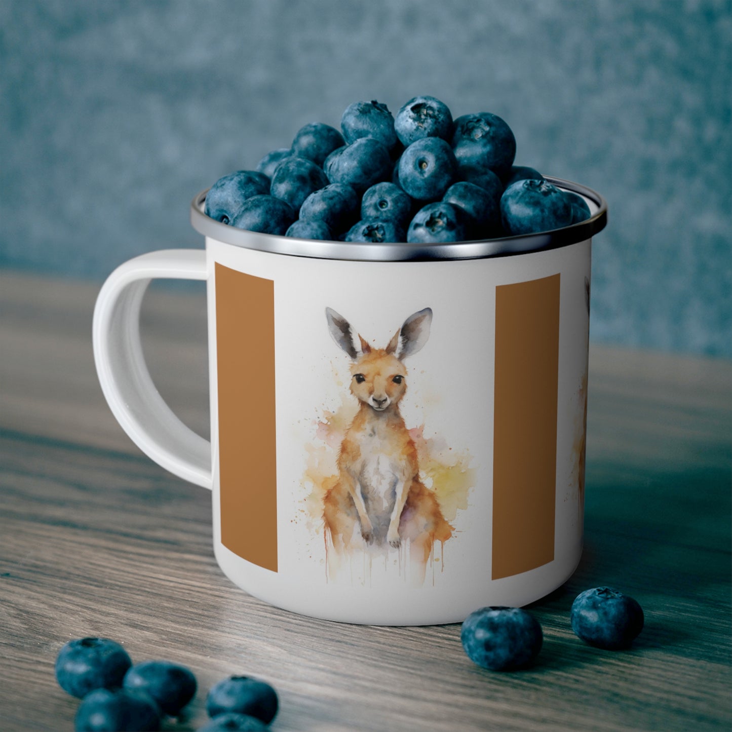 Kangaroo Enamel Camping Mug