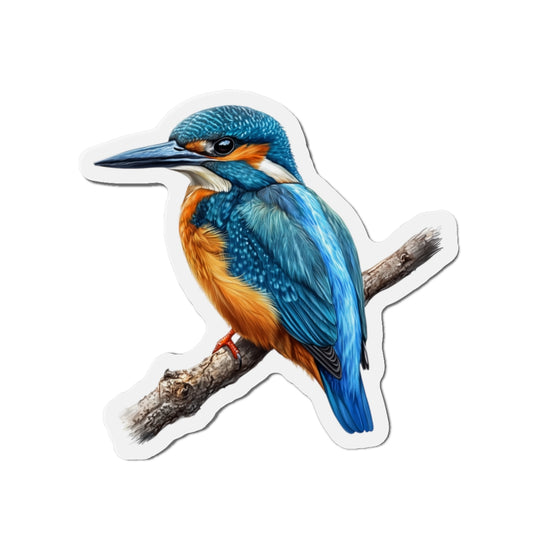 Kingfisher Magnet - Nature Lover Gift, Wildlife Fridge Decor, Bird Lover Home Accent, Animal Print Decoration, Colorful Kitchen Accessory