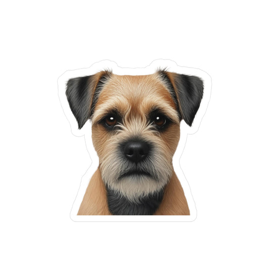 Border Terrier Kiss-Cut Vinyl Decals Stickers, Dog Lover Gift, Car Decals, Laptop Stickers, Pet Owner Gift, Animal Lover Decor