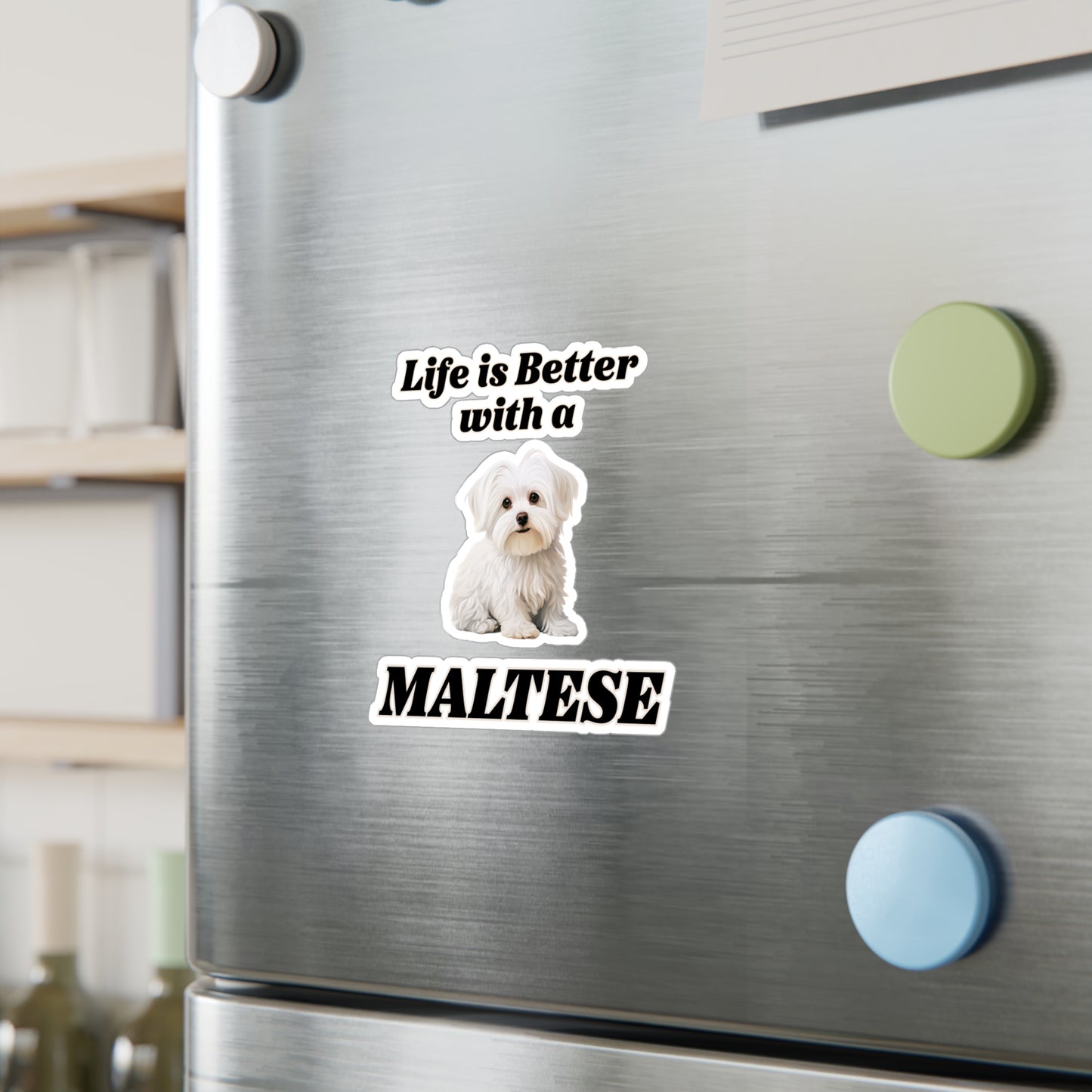 Maltese Sticker - Vinyl Dog Decals