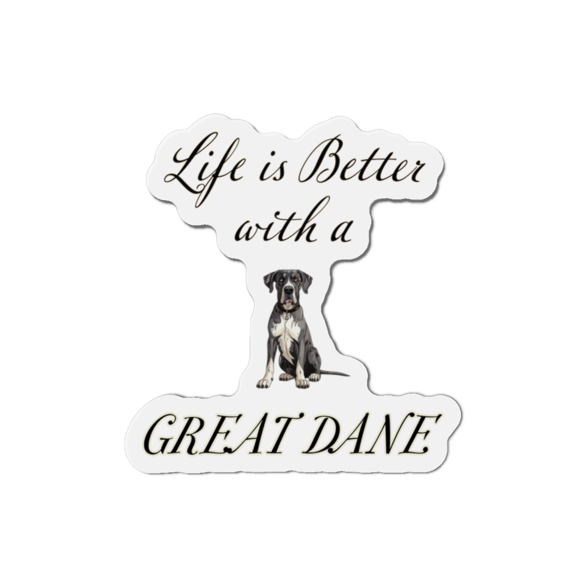 Great Dane Magnet - Die Cut Dog Magnet
