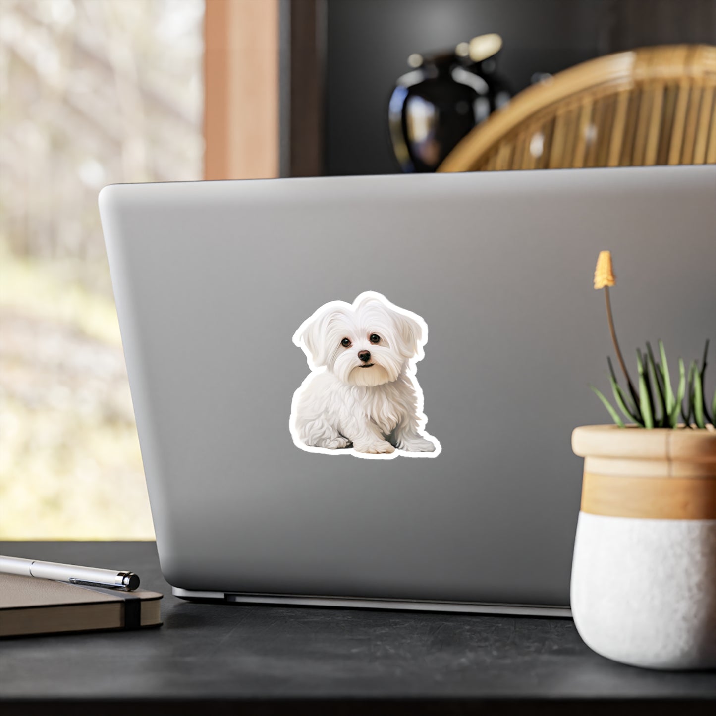 Maltese Sticker - Vinyl Dog Decals