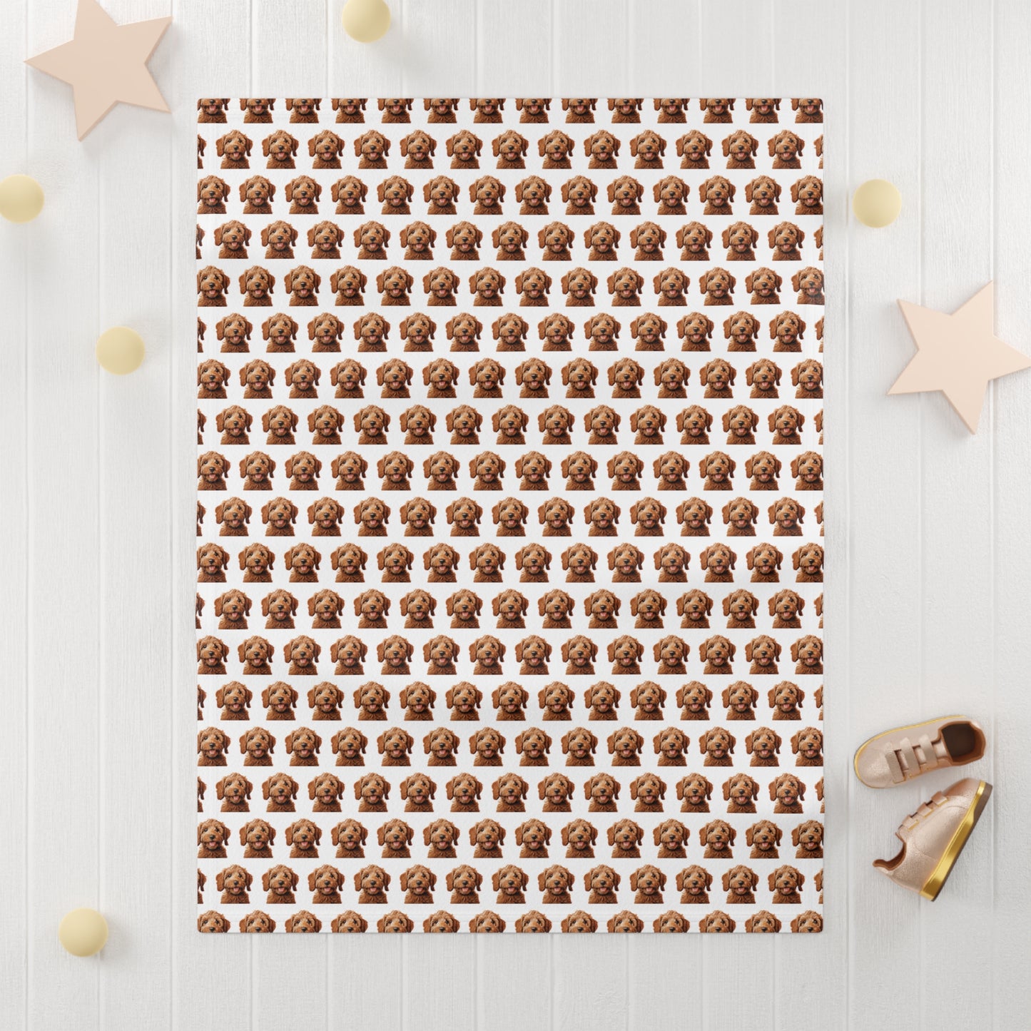 Golden Doodle Soft Fleece Baby Blanket
