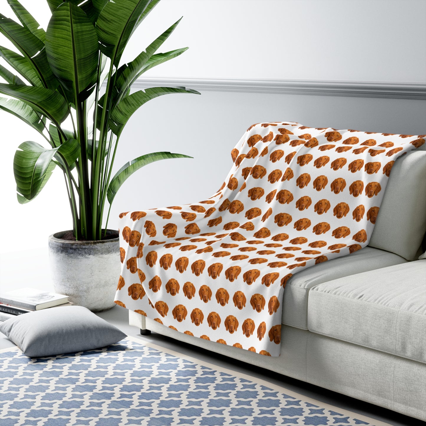 Vizsla Sherpa Fleece Blanket - Dog Lover Gift