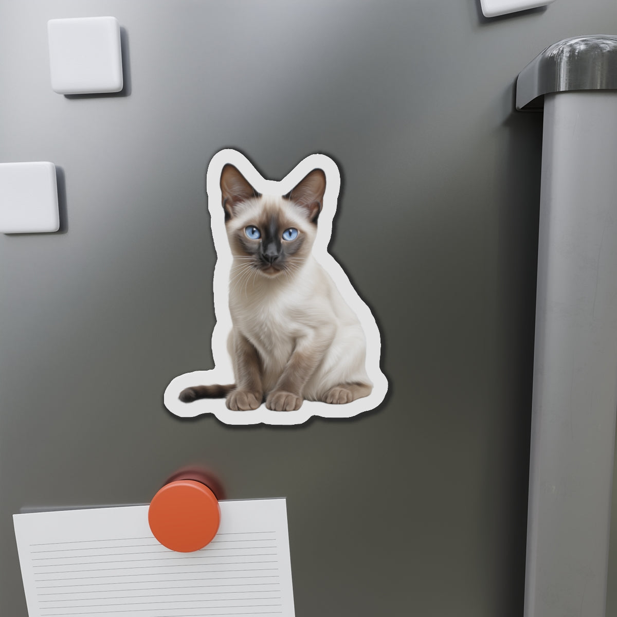 Siamese Magnet, Fridge Magnet, Cute Cat Magnet, Animal Lover Gift, Pet Owner Decor, Feline Kitchen Decor